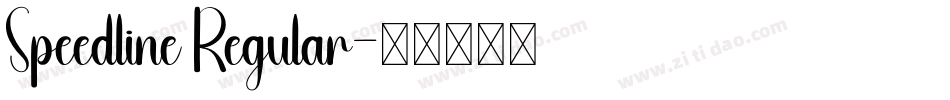 Speedline Regular字体转换